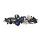 thumbnail image 1 of 4 colores de pasadores de pelo con flores de cristal y pedrería para mujer; pasador de resorte con perlas; metal de cobre electrochapado; para uso diario, fiestas y bodas, 1 of 3