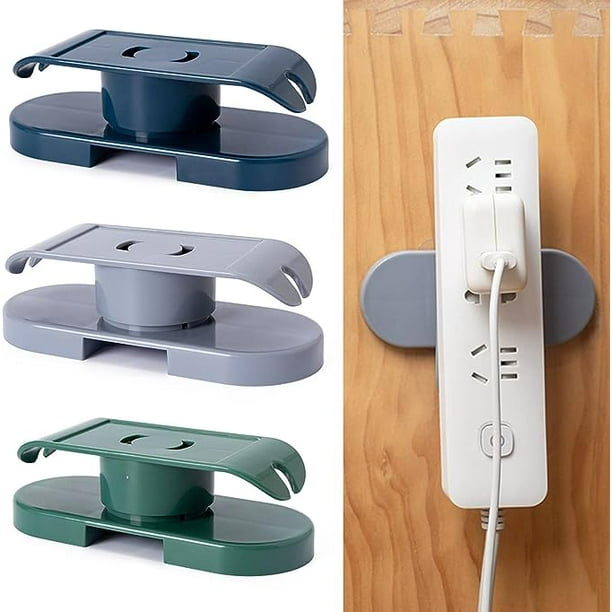 3 Pièces Support Multiprise Power Strip Holder Support Mural Multiprise,Adhesive  Punch-Free Socket Holder Support Multiprise Adhésif pour Multiprise avec  Interrupteur 