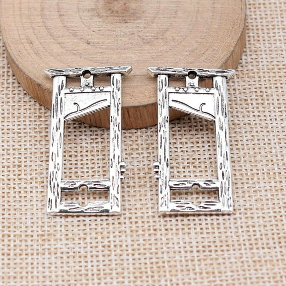 K-KED 30Pcs Tibetan Silver Guillotine Charms Pendant 37X22MM DIY Delicate Jewelry Making C15672