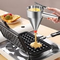 thumbnail image 7 of Stainless Steel Pancake Batter Dispenser, 20 Oz Funnel Cake Dispenser Maker with Stand Squeeze Handle, Multi-Caliber Panckae Pourer for Cupcakes, Donut, Waffle or Baked Goods, 7 of 7