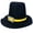 Black yellow belt, variant on Comfortable Pilgrims Hat Warm Top Hat for Winter Fall Fesitval Costume Props for Various Formal Activity Dressingup