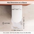 thumbnail image 5 of Evideco French Home Goods Marble Vein Contour Bath Mat 20x18 – Ultra Absorbent Quick Dry Rug with Anti-Slip Rubber Backing, 5 of 8