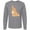 AC-Heather Grey, variant on Easter Cute Floppy Ear Brown Bunny Long Sleeve T-Shirt