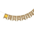 thumbnail image 6 of Jiandong burlap banner Burlap Banner Thanksgiving Thankful Bunting Autumn Harvest Party Hanging Banner Maple Leaves Hanging Garland for Home Banquet(5.12X7.09X0.04Inch), 6 of 10