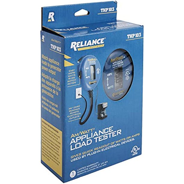 Reliance Controls Ammeter and Wattmeter THP103 AmWatt Appliance Load