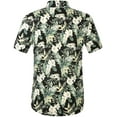 thumbnail image 2 of SSLR Mens Casual Button Down Shirts Short Sleeve Hawaiian Shirts Beach Shirts, 2 of 7