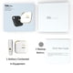 thumbnail image 1 of Nutale Key Finder, localizador de artículos con rastreador Bluetooth con llavero para llaves, carteras o mochilas para mascotas y tabletas, baterías incluidas (blanco, 1 paquete), 1 of 2