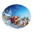 thumbnail image 4 of Manteles de poliéster impermeables para mesas redondas, modernos para interiores, exteriores y camping. Carro de Navidad, 4 of 6