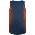 thumbnail image 2 of Baseball League Navy Blue and Orange All Over Mens Tank Top, 2 of 2