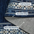 thumbnail image 7 of Garvee 10'x13' Area Rug Modern Bordered Rug Floral Rug Washable Rugs Low Pile Non-Slip Rugs for Living Room Bedroom, Blue, 7 of 7