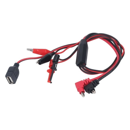 

Power Supply Interface Line PVC 2Pcs Banana Plug To Clip Test Wire Fast Transmission Multi Purpose Non Rust Toughness For Multimeter