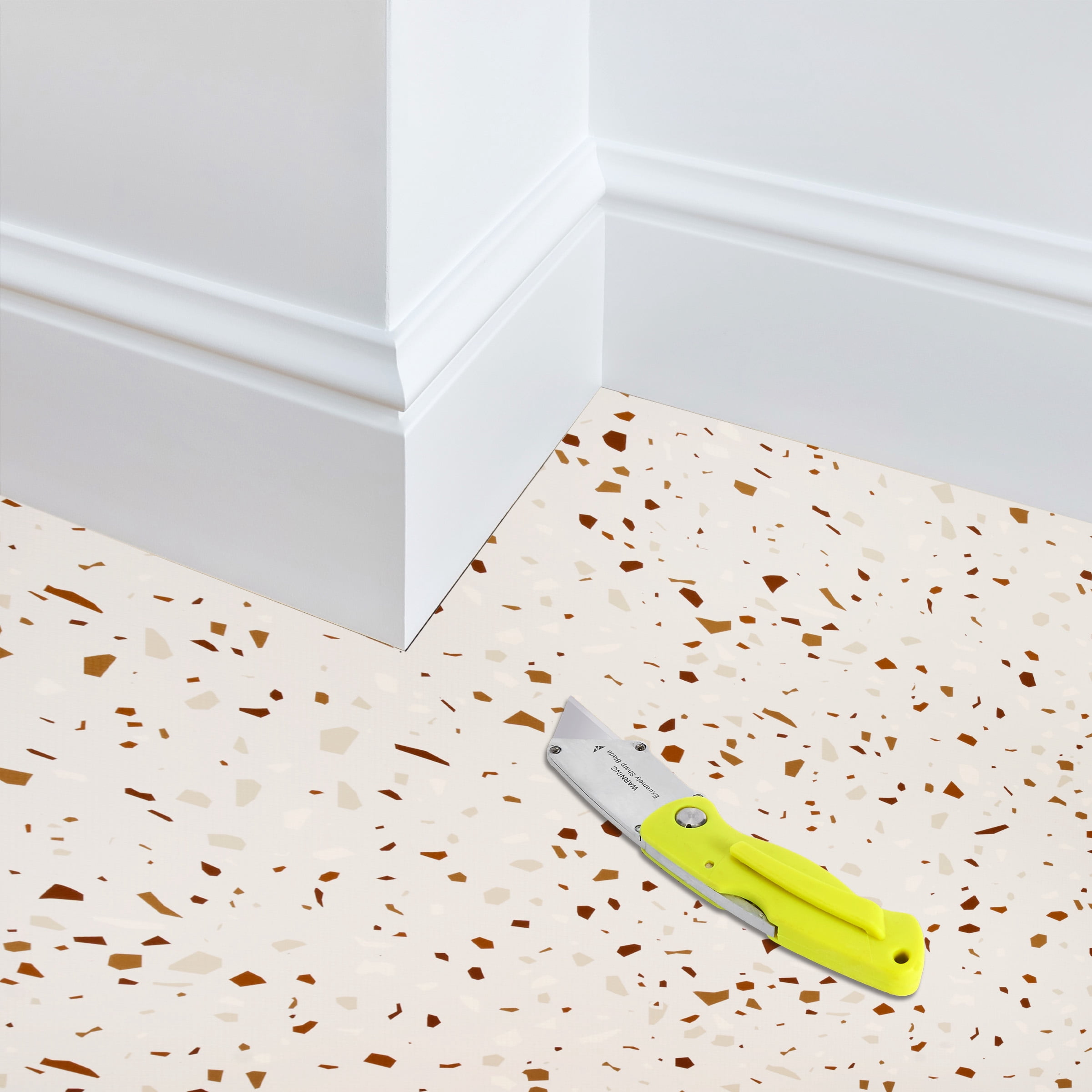 Sorbus Waterproof Terazzo Foam Floor Tiles, 16 Tiles, 64 Sq Ft, Interlocking, Terazzo