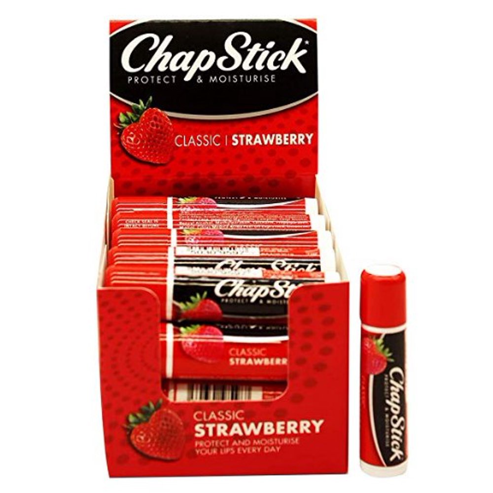 Chapstick Classic Strawberry Lip Balm SPF10 (Pack of 24)