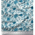 thumbnail image 1 of Soimoi Georgette Viscose Fabric Floral & Leopard Animal Skin Decor Fabric Printed Yard 42 Inch Wide, 1 of 3