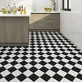 thumbnail image 4 of Abyssaly 12"×12" Self - Adhesive Black and White Checkered Floor Tiles for Bathroom Kitchen, 10Pcs, 4 of 7