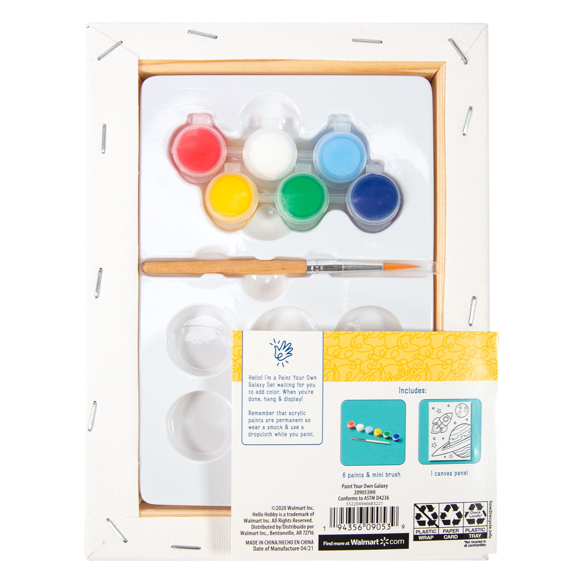 (2 pack) Hello Hobby Paint Your Own Galaxy Canvas