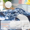 thumbnail image 2 of Blue Flowers 4 Piece Duvet Cover Set California King Size Petals Silhouette Watercolor Boho Ink Blooming Soft Bedding Set Comforter Cover, 1 Duvet Cover 1 Flat Sheets and 2 Pillowcases, 2 of 9