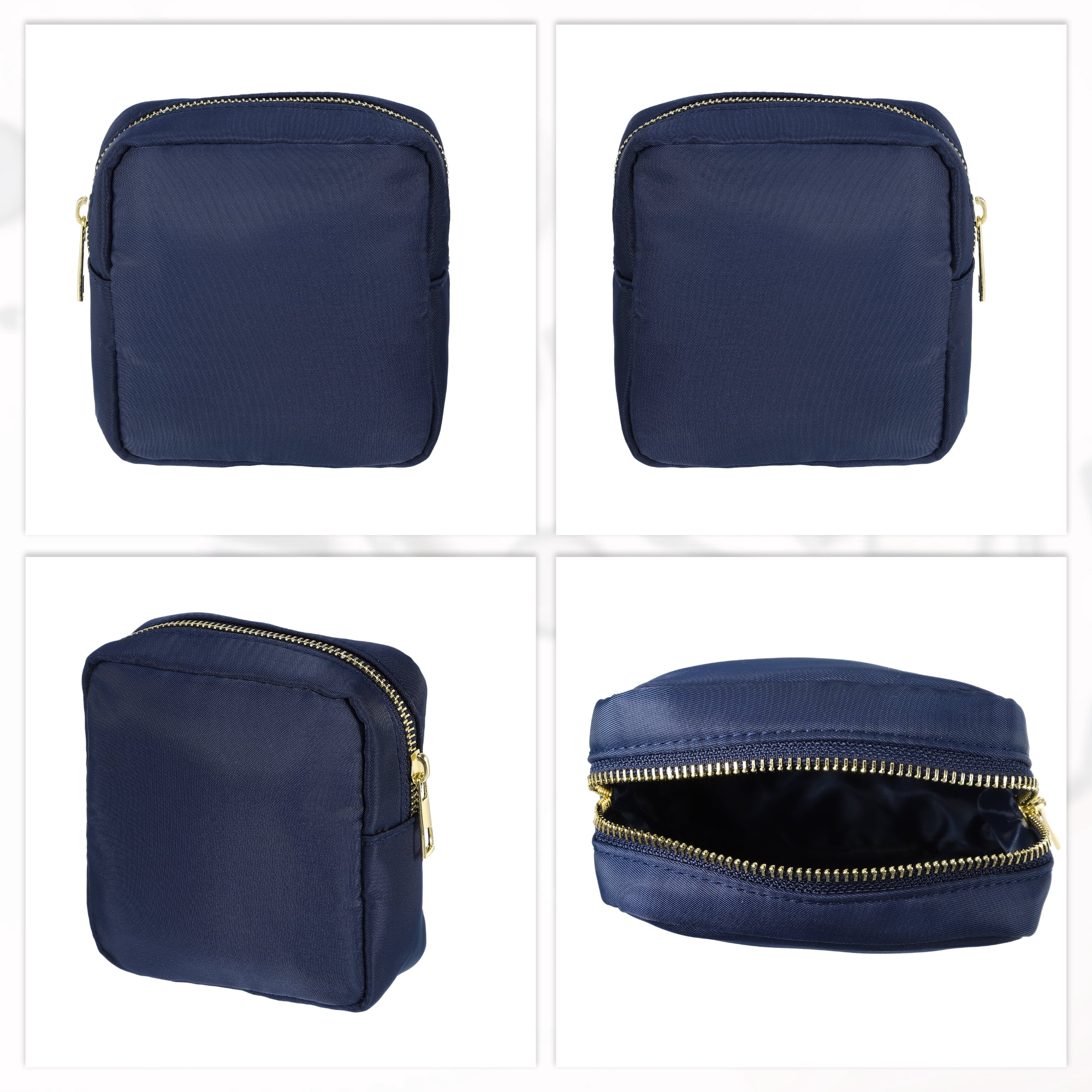 Unique Bargains Women Waterproof Makeup Bag for Business Travel Vacation Gym Dark Blue