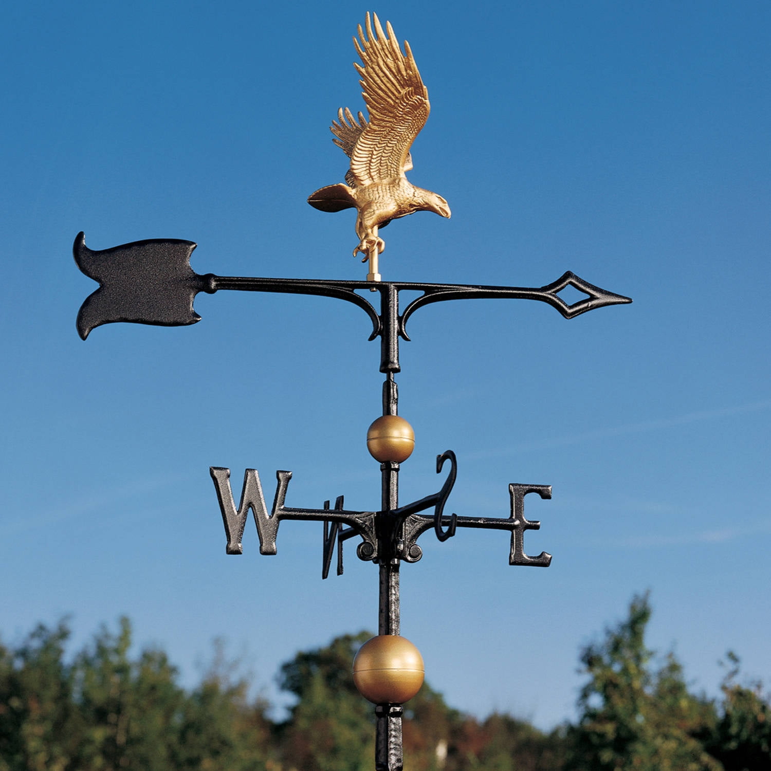 30 Full-Bodied Eagle Weathervane, Gold-Bronze by