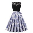 thumbnail image 1 of Vestido Largo de Verano, Vestido Casual de Cuello Redondo sin Mangas Impreso Hecho de Poliéster Cómodo para Primavera Verano, Vestido de Verano de Mujer, 1 of 4