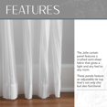 thumbnail image 3 of Cortina de ventana Elrene Home Fashions Jolie Crushed White 52 x 84, 3 of 7