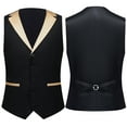 thumbnail image 7 of Men's Suit 3-Piece Shawl Lapel Blazer Jacket Waistcoat Pants Set | Modern Slim Fit | Lightweight Poly-Viscose Blend for Wedding Prom Party, 7 of 7