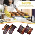 thumbnail image 6 of Colorful Brick Print Oven Mitts and Pot Holders Sets 4 Piece Set Kitchen Women Men Cooking Baking Microwave Heat Resistant, 6 of 6