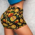 thumbnail image 3 of Picia Tangerine Printed Workout Shorts for Women Seamless Scrunch Butt Lifting High Waisted Yoga Gym Booty Running Moisture-wicking Short Pants-X-Large, 3 of 9