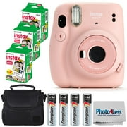 Fujifilm Instax Mini 11 Instant Camera - Blush Pink (16654774) + 3 Packs Fujifilm Instax Mini Twin Pack Instant Film (16437396) + Batteries + Case Cloth