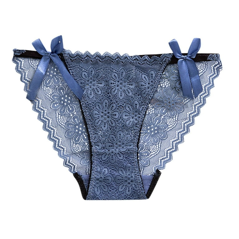 HUPOM Cotton Underwear For Women Panties For Girls Briefs Activewear Hook &  Loop Banded Waist Blue L