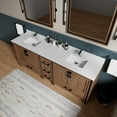 thumbnail image 2 of Ziva 84 in W x 22 in D Rustic Barnwood Double Bath Vanity and White Quartz Top, 2 of 8