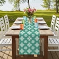thumbnail image 4 of Table Runners 36 Inches Long Dress Scarves, Teal Green Floral Farmhouse Kitchen/Dining Table Runner, Short Coffee Tablerunners, Spring Flowers Modern Abstract Art Farmhouse 13x36 Inch, 4 of 9