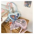 thumbnail image 2 of Guardurnaity Bolso bandolera de gran capacidad con diseño de corazón para estudiantes universitarios japoneses, con correa ajustable y múltiples Bolsas de mensajero y de hombro blanco, 2 of 6