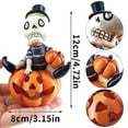 thumbnail image 2 of Halloween Decorations Skull Pumpkin 2-Packs, A Pair of Halloween Mini Glow Skull Lamp LED for Halloween Indoor Outdoor Bar Party Decoration, 2 of 5