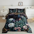 thumbnail image 2 of Castle Fairy Boys Girls Animal Peacock Bedding Comforter Set 2pcs,Chic Floral Peony Twin Comforter Sets Microfiber,Luxury Vintage Aesthetic Breathable Bedding Set,Lightweight Room Decor,Reversible, 2 of 8