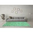thumbnail image 3 of Ahgly Company Indoor Rectangle Solid Turquoise Blue Modern Area Rugs, 5' x 8', 3 of 4