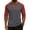 AI09_Watermelon Red, variant on Resicozy 3/4 Sleeve Shirt Men Summer Color Block Henley Neck Baseball T-Shirts Casual Loose Fit Tees T-Shirt White XL