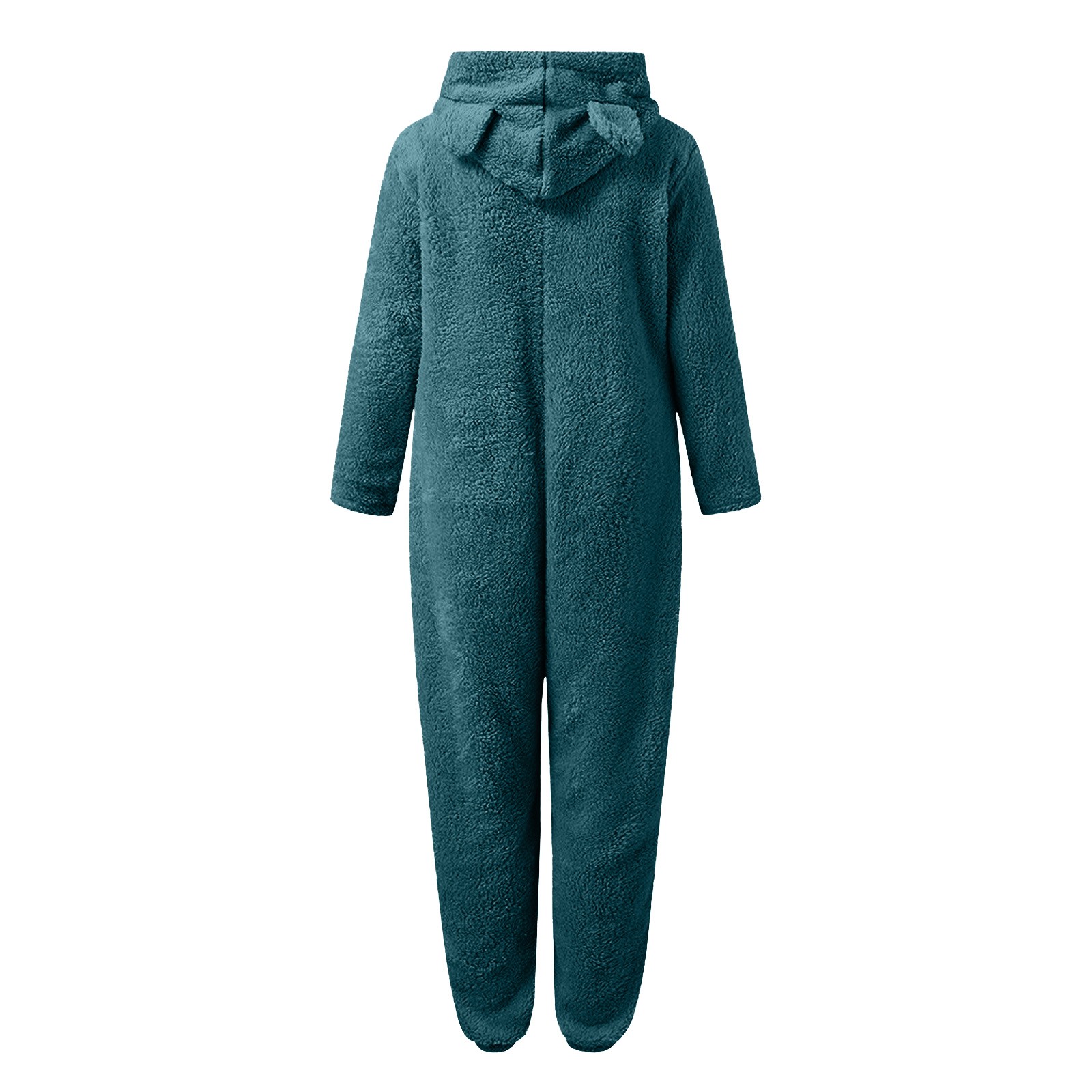 YunPes Girls Fleece Onesie Warm Animal Fleece Bed Jumpsuit Kids Cute Winter Plain Zip Up Long Sleeve Soft Fuzzy Bear Hooded Romper