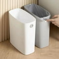 thumbnail image 2 of VONKY Convenient Trash Bin For Kitchen And Bathroom Storage Needs And Non Pressure Ring Trap Garbage Bag Warm gray, 2 of 6