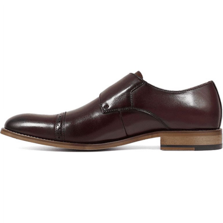 Stacy Adams Desmond Shoes Cap Toe Monk Strap Burgundy 25162  display picture 2