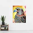 thumbnail image 2 of Bald Eagle Bird Folk Art Watercolour Painting Extra Large XL Wall Art Poster Print, 2 of 3