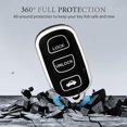 thumbnail image 4 of Key Fob Cover Compatible with Toyota Camry 2002-2006 4 Button Keychain Case Holder Protector,Silver Black, 4 of 6