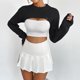 thumbnail image 1 of Blusa de punto ins europea y americana para mujer, diseño de nicho, estilo ultracorto, media blusa sexy, 1 of 4