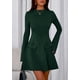 thumbnail image 4 of Vestido PRETTYGARDEN Otoño 2025 Verde Oscuro Manga Campana M, 4 of 8