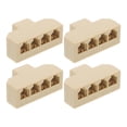 thumbnail image 1 of Divisor telefónico de cuatro vías, adaptadores telefónicos de cuatro vías, divisor de línea fija 6P4C, 4 unidades, 1 of 6