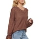 thumbnail image 5 of Puntoco Suéter Mujer Casual Moda Manga Larga Color Suéter Suelto Jersey Con Cuello En V Suéter Navidad Liquidación Puntoco Puntoco-20, 5 of 6