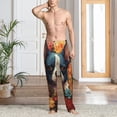 thumbnail image 6 of Lsque Cute Colorful Flower French Bulldog Print Men's Pajama Pants, Lounge Pant - Comfortable Home Wear,Elastic Waistband, Stylish Design-X-Large, 6 of 9
