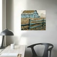 thumbnail image 4 of Creowell  Farmhouse Landscape Wall Art Rustic Teal Barn Windmill Painting Country Wall Decor, Framed Artwork Farm Decor 20x16in, 4 of 6