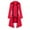 Red, variant on FRSASU Plus Size Women Coats Women'S Medievals Solid Color Long Sleeve Triple-Breasted Coat