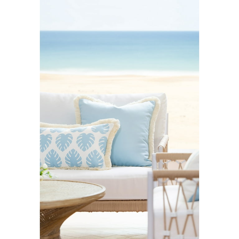 Hofdeco Premium Coastal Hampton Style Patio Indoor Outdoor Lumbar